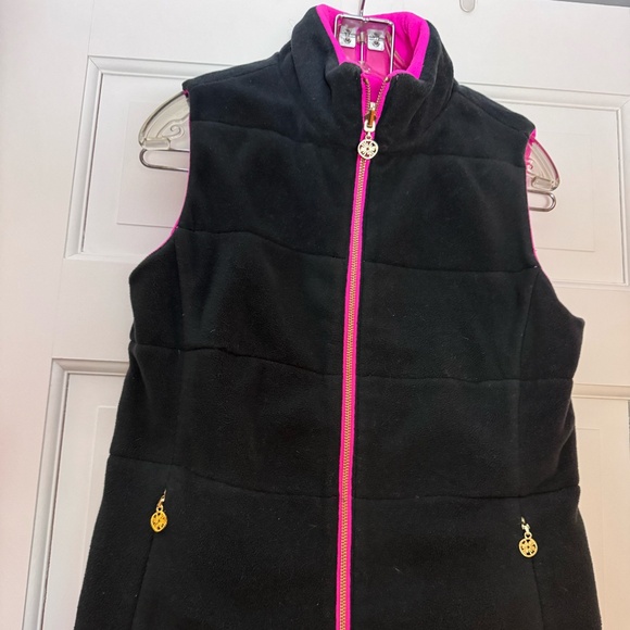 Nearly New Lilly Pulitzer reversible zip-front vest - Picture 5 of 6